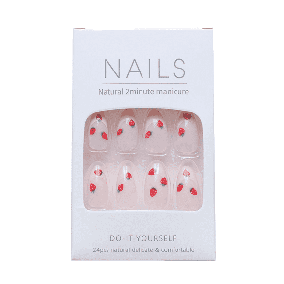 DESIGNICE Glue on Nails for Women,Long-Lasting Effect Short Square Press on Nails,Fracture Prevention Stick on Nails for Women