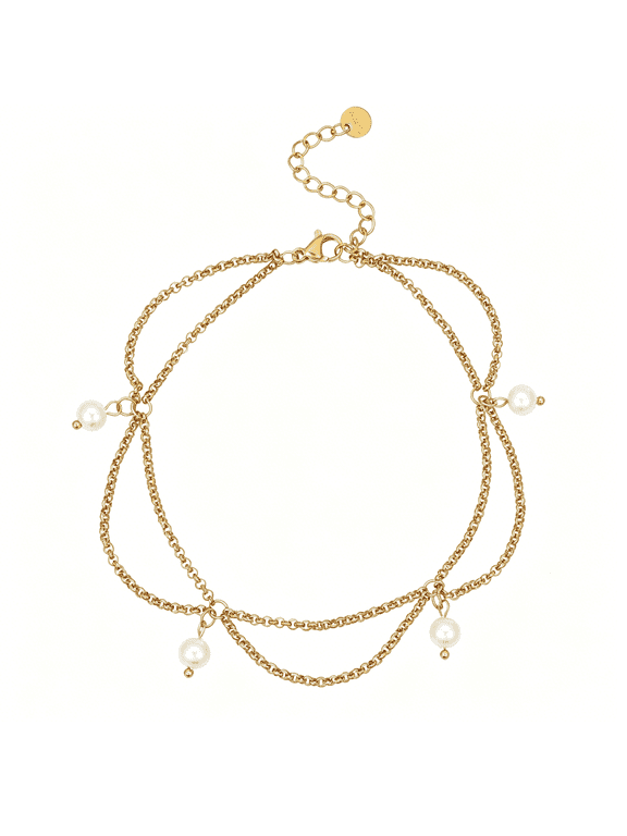 Gold Ankle Bracelets for Women 18K Gold Plated Waterproof Starfish Sea Shell Pearls Cz Diamond Dangle Anklets Trendy Summer Beach Foot Chain Jewelry Gift