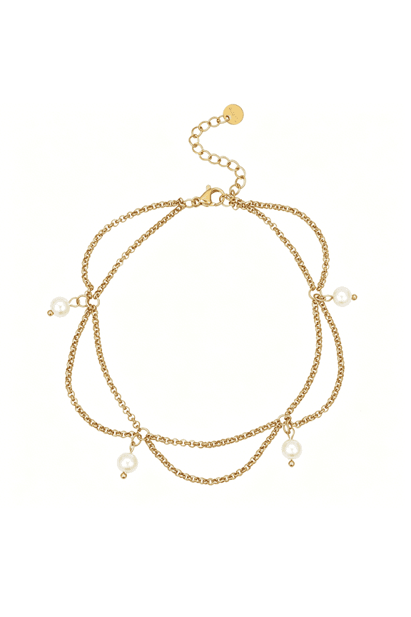 Gold Ankle Bracelets for Women 18K Gold Plated Waterproof Starfish Sea Shell Pearls Cz Diamond Dangle Anklets Trendy Summer Beach Foot Chain Jewelry Gift