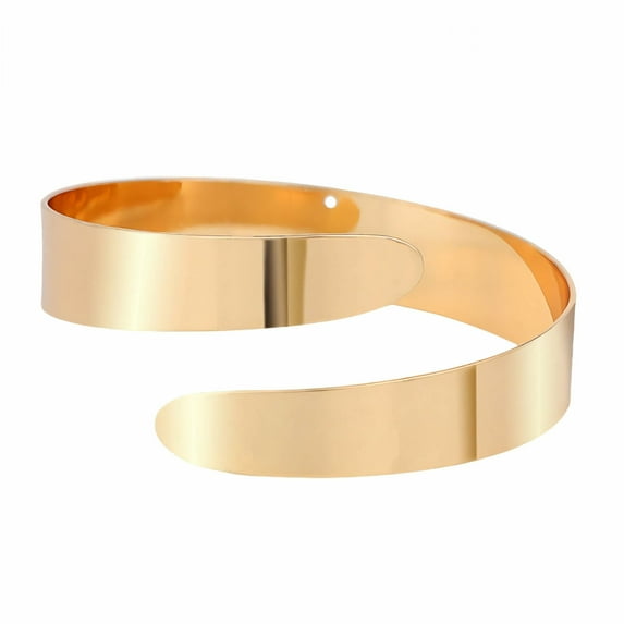 DESIGNICE Gold Bangles for Women Secure Fit Gold Arm Cuff Adjustable Opening Gold Arm Cuff for Women Gift for Girlfriend Style2