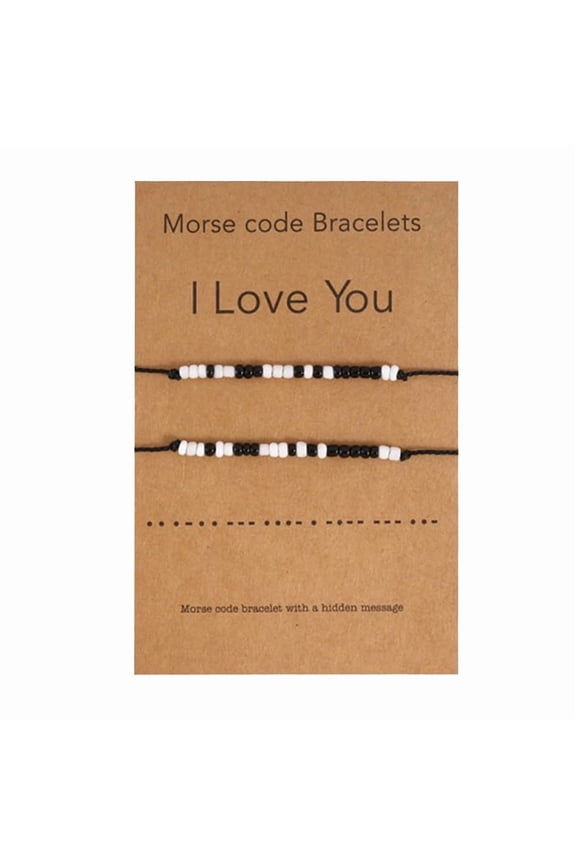 Gold Bracelets for Couples, Friendship Bracelets, Paper Card Nylon Rope Adjustable Gift, 2 Pieces Women's Bracelets