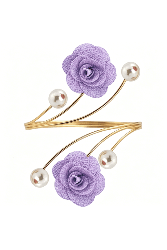 Gold Camellia Flower Upper Arm Cuff for Women Open Adjustable Upper Arm Bangle Coil Swirl Armlet Armband Minimalist Jewelry Statement Party Jewelry