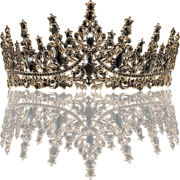 DESIGNICE Gold Crown for Women Crystal Princess Tiaras Rhinestone Queen Headband Wedding Bridal Hair Accessories Birthday Prom Pageant Party Coming of Age Ceremony Photo Props