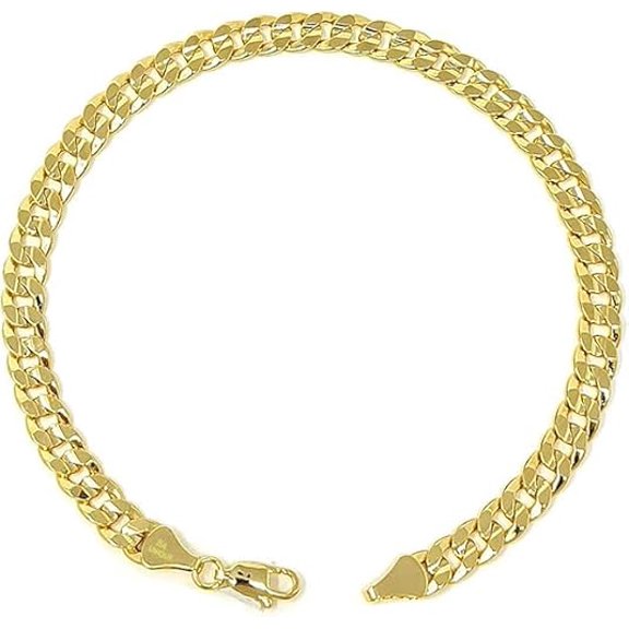 DESIGNICE Gold Electroplated Anklet for Women,9-12 Inch Sizes,Figaro,Cuban,Mariner,Herringbone Design-Made in Korea