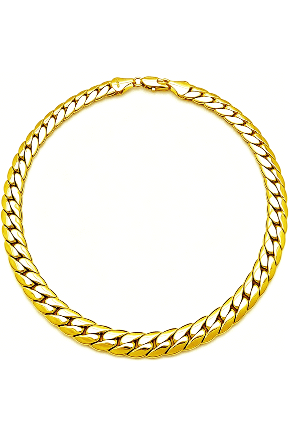 Gold Electroplated Anklet for Women,9-12 Inch Sizes,Figaro,Cuban,Mariner,Herringbone Design