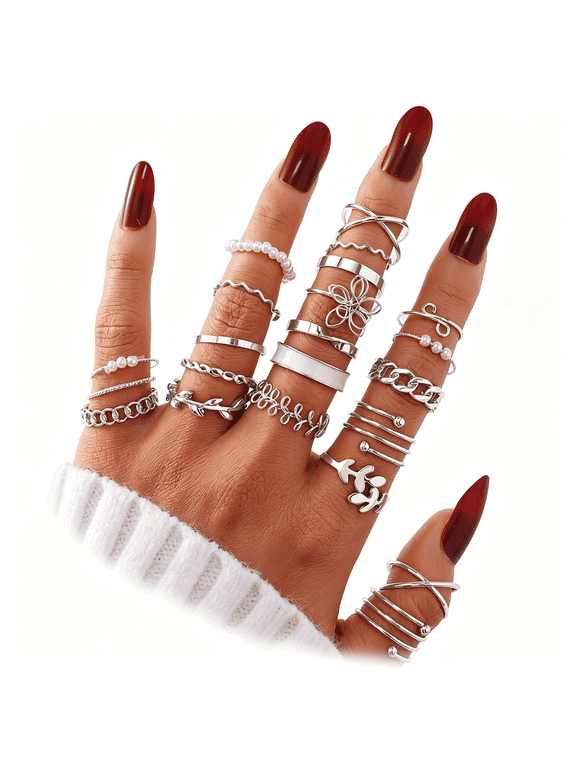 Gold Knuckle Rings Set for Women Vintage Stackable Joint Finger Midi Rings Dainty Cubic Zirconia Crystal Simple Twist Hollow Cute Rings Pack Jewelry Gift