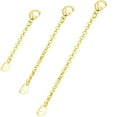thumbnail image 1 of DESIGNICE Gold Necklace Extenders Delicate 1",2",3" Inches Necklace Extension Chain Set for Necklaces Chokers Bracelets Anklets, 2mm Width Chain Extender with Durable Lobster Claw Clasp, 1 of 4