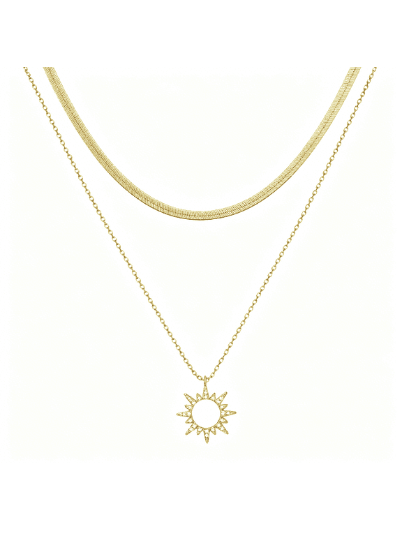 Gold Necklace for Women Dainty Chunky 14K Gold Plated/Sliver Plated Chain Necklace Cuban Link Paperclip Chain Choker Toggle Clasp Layered Necklace for Women Trendy Fashion Gift