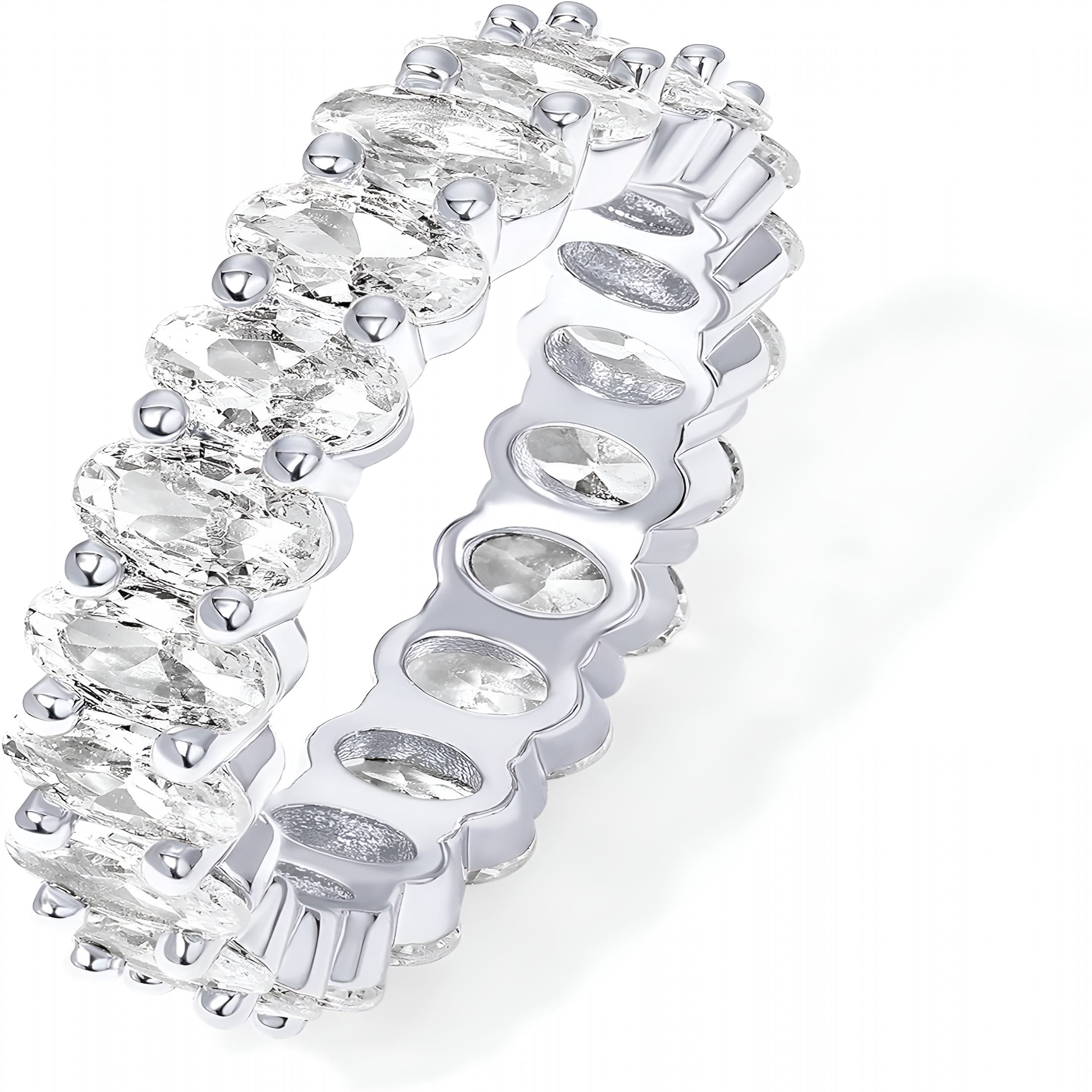 DESIGNICE Gold Plated Eternity Ring for Women-Eternity Band Rings with ...