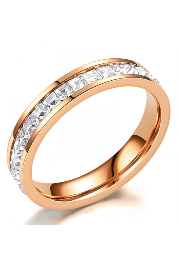 Gold Rings for Women,Secure Structure Fashion Rings for Women,Non-Reactive Skin Tarnish Free Gold Rings,Rosegold Plated