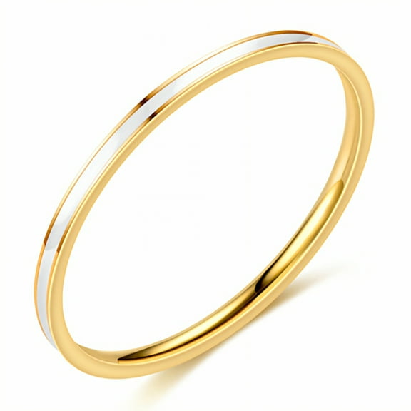 DESIGNICE Gold Rings for Women,Solid Structure Tarnish Free Gold Rings,Soft Touch Dainty Rings for Women,Multicolor3