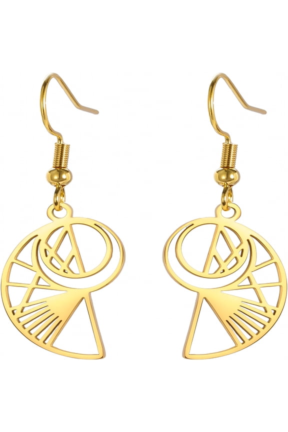 Golden Ratio Earrings for Math Lover Fibonacci Spiral Dangle Drop Earrings Fibonacci Numbers Jewelry Sacred Geometry Math Gifts for Women Math Teacher Architect Mathematician