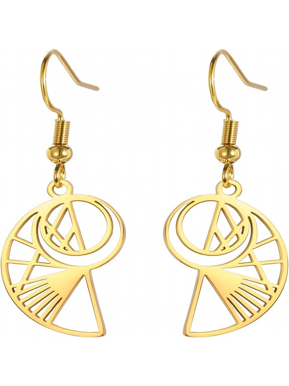 Golden Ratio Earrings for Math Lover Fibonacci Spiral Dangle Drop Earrings Fibonacci Numbers Jewelry Sacred Geometry Math Gifts for Women Math Teacher Architect Mathematician