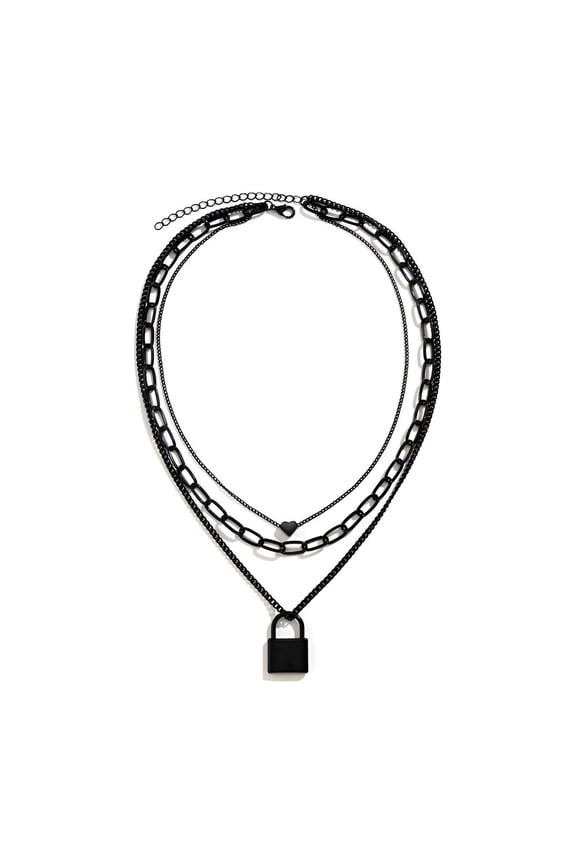 Goth Accessories,Dark Punk Style Y2K Jewelry,Black Cross Chain Y2K Necklace,Black