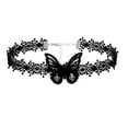 thumbnail image 1 of DESIGNICE Goth Accessories,Lace Butterfly Black Necklaces for Women,Polyester Goth Necklace,For Women Halloween Daily Use,Style3, 1 of 7