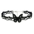 thumbnail image 1 of DESIGNICE Goth Accessories,Lace Butterfly Gothic Necklace,Polyester Black Choker Necklaces for Woman,For Women Halloween Daily Use,Style1, 1 of 7