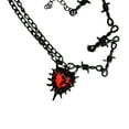 thumbnail image 1 of DESIGNICE Goth Accessories,Thorn Heart Gem Gothic Necklace,Alloy Halloween Jewelry,For Men and Women,Black, 1 of 7