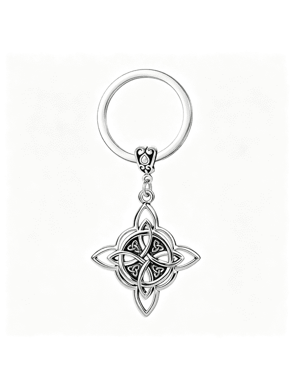 Gothic Witch Knot Keychain Celtic Knot Pendant Key Chains Mystery Witch Knot Bag Purse Key Ring,Good Luck Triquetra Trinity Wiccan Jewelry Christmas Gift for Women and Men