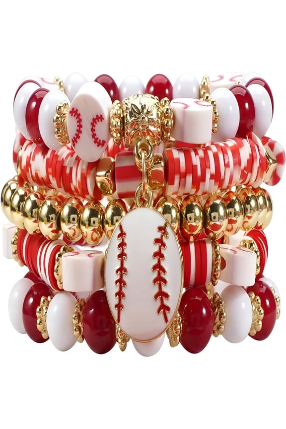 Halloween Bracelets for Women Pumpkin Ghost Skeleton Bat Skull Beaded Stackable Stretchy Bracelet Rugby Thanksgiving Christmas