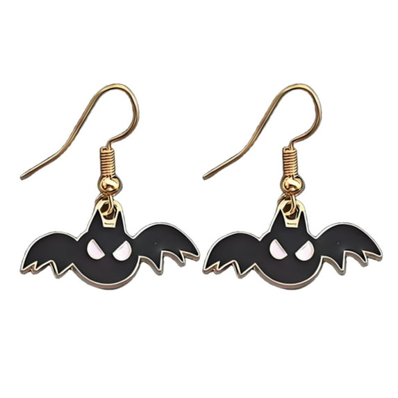 DESIGNICE Halloween Earrings,Bat Halloween Jewelry,Alloy Resistant Deformation Statement Earrings,Style5