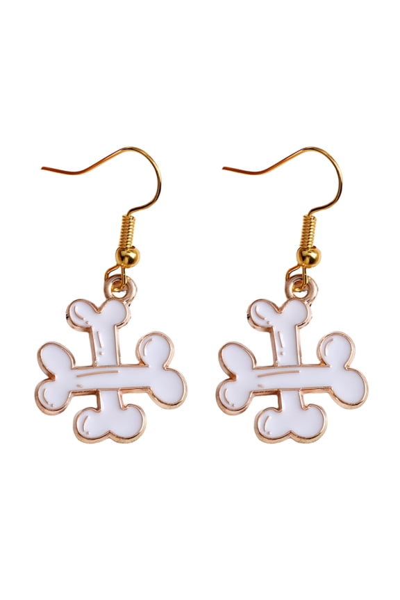 Halloween Earrings,Bone Halloween Jewelry,Alloy Lasting Color Retention Statement Earrings,Style3