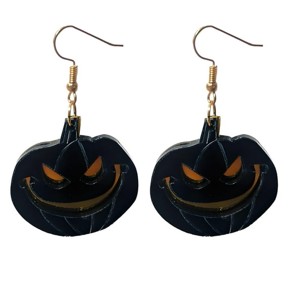 DESIGNICE Halloween Earrings,Pumpkin Statement Earrings,Acrylic Portable Halloween Jewelry,Style10