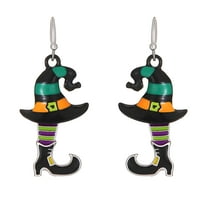DESIGNICE Halloween Earrings,Witch Hat and Shoes Halloween Earrings for Women,Alloy Substantial Weight Goth Earrings,Style1