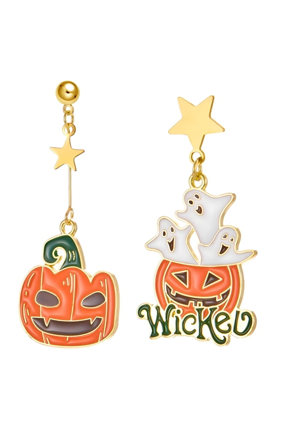 Halloween Earrings for Women Ghost Pumpkin Witch Dangle Earrings Fun Cute Spooky Halloween Earrings Studs,Halloween Jewelry Gifts for Party Accessories