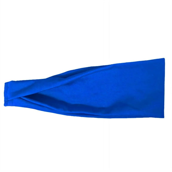 DESIGNICE Headbands Non-Tightening Sweat Band,Wide Band Prevents Sweat in Eyes Head Wraps for Men,Royal Blue