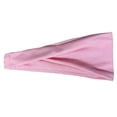 thumbnail image 1 of DESIGNICE Headbands Prevents Sweat in Eyes Sweat Band,High Elastic Sporty Vibe Head Wraps for Men,Pink, 1 of 4