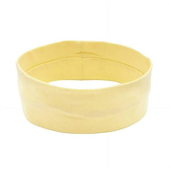 DESIGNICE Headbands Strong Elastic Adaptability Sweat Band,Moisture-Wicking Wide Band Head Wraps for Women,Yellow