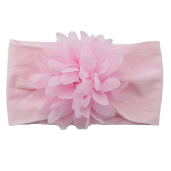 DESIGNICE Headbands for Girls 0-7 Years Soft Nylon Baby Headbands Elastic Hair Accessories for Girls Soft and Stretchy Girls Headbands 9x16cm,Pink