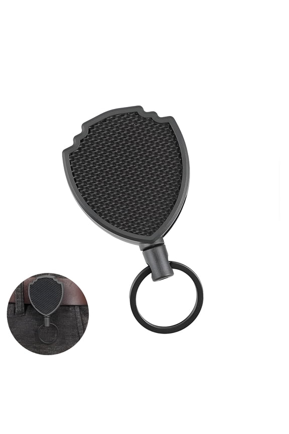 Heavy Duty Retractable Keychain, Extendable Metal Reel with Belt Clip, Durable Anti Loss Cord for Keys ID Badge Tools, Work Office Security Outdoor EDC Accessory