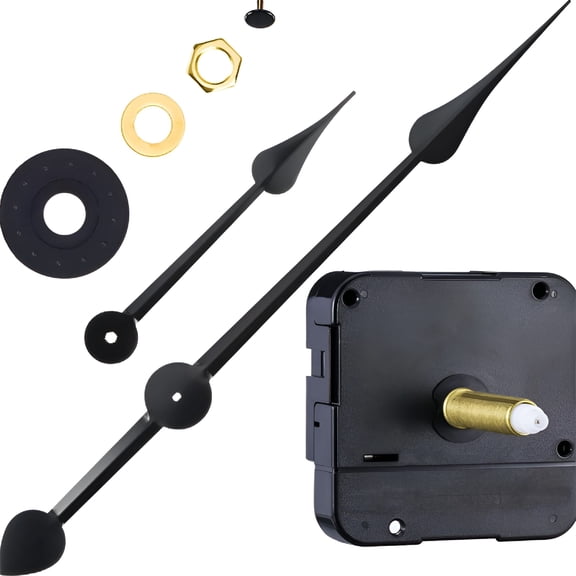 DESIGNICE High Torque Clock Movement Mechanism with 10.6 Inch Hands, 23mm Shaft Quartz DIY Repair Kit for Large Wall Clock Dials Up to 25 Inches, Jump Second Hand for Thick Panels