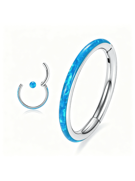 Hinged Nose Hoop Ring Surgical Steel Conch Cartilage Helix Lobe Earring for Septum Lip Tragus Daith Rook Orbital Belly Nose Piercing Jewelry