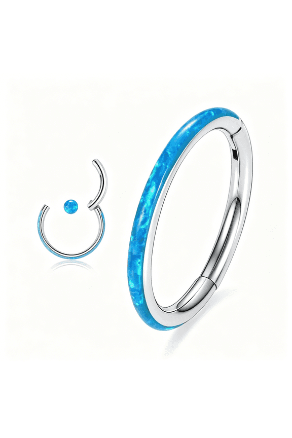 Hinged Nose Hoop Ring Surgical Steel Conch Cartilage Helix Lobe Earring for Septum Lip Tragus Daith Rook Orbital Belly Nose Piercing Jewelry