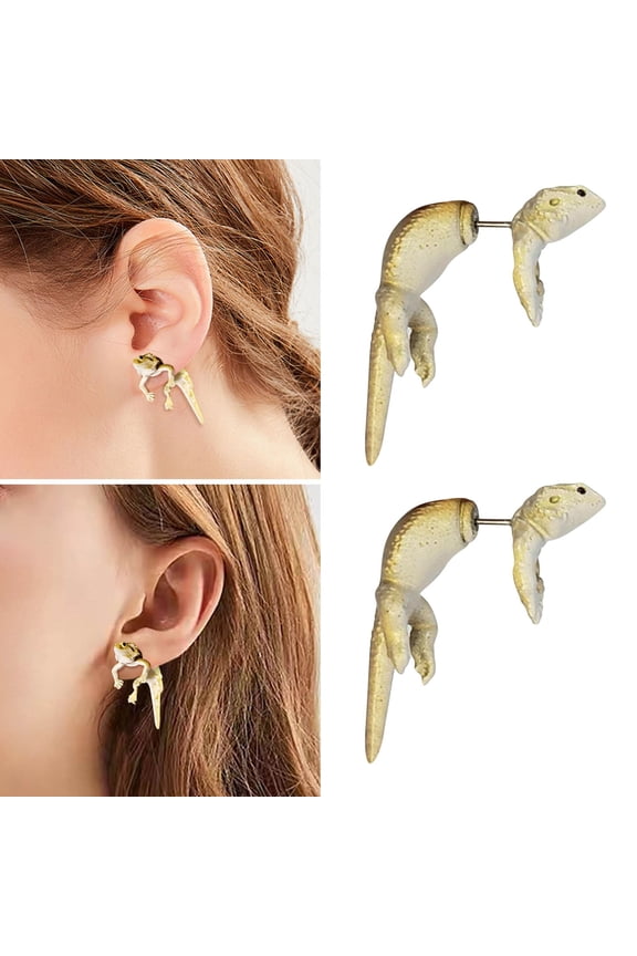 Hip Hop Lizard Earring Party Funny Earrings, Personality Sweet Cool Style Earrings Light Luxury Style Earrings, Weird Earrings Funky Earrings Statement Earrings