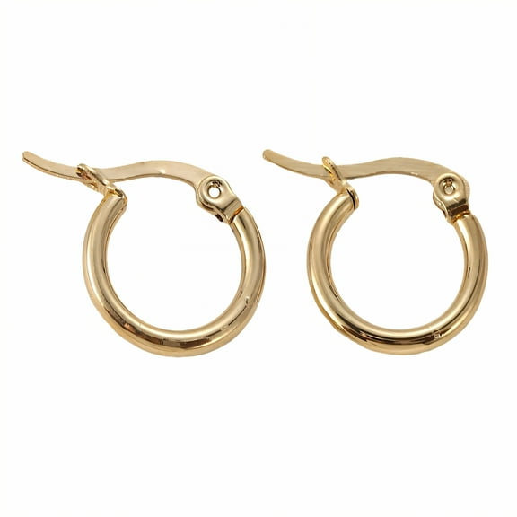 DESIGNICE Hoop Earrings,Stainless Steel Summer Earrings,Minimalist Circle Style Titanium Flat Back Earrings for Women,Style1