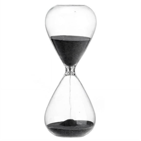 DESIGNICE Hourglass Timer with Sand, Calming Decorative Timepiece for Home Office Desk, Mindfulness and Relaxation Gift, Black