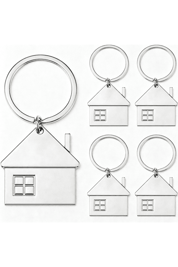 House Key Chain House Shaped Pendant Keychains Home Keychain Set Cute Home with Window Adorable Key Chain Key Charm Metal Keyring Gift
