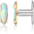 thumbnail image 1 of DESIGNICE Hypoallergenic 18G Flat Back Stud Earrings | Implant Grade Titanium Press Fit Threadless Push Pop in Cartilage Helix Labret Lip Monroe Tragus Piercing Studs, 1 of 7