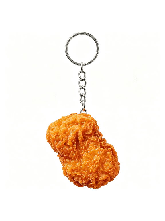 Imitation Chicken Nugget Keychain Funny Gifts Food Key Chain Random Stuff Realistic Keychains Accessories Ornament Random Stuff