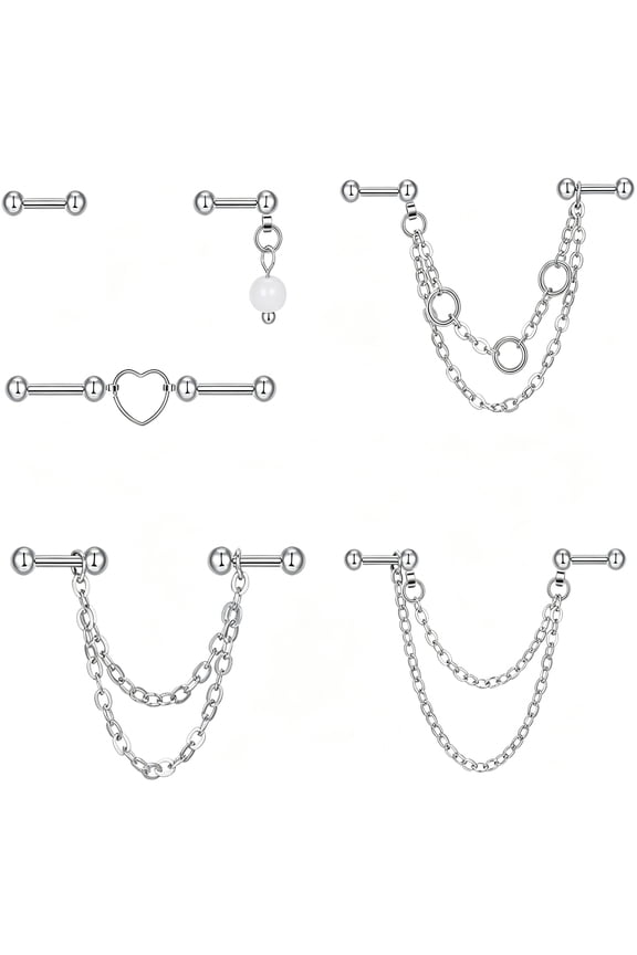 Industrial Earrings for Women & Men,16G & 14G,Surgical Stainless Steel Barbell & Bar Piercing