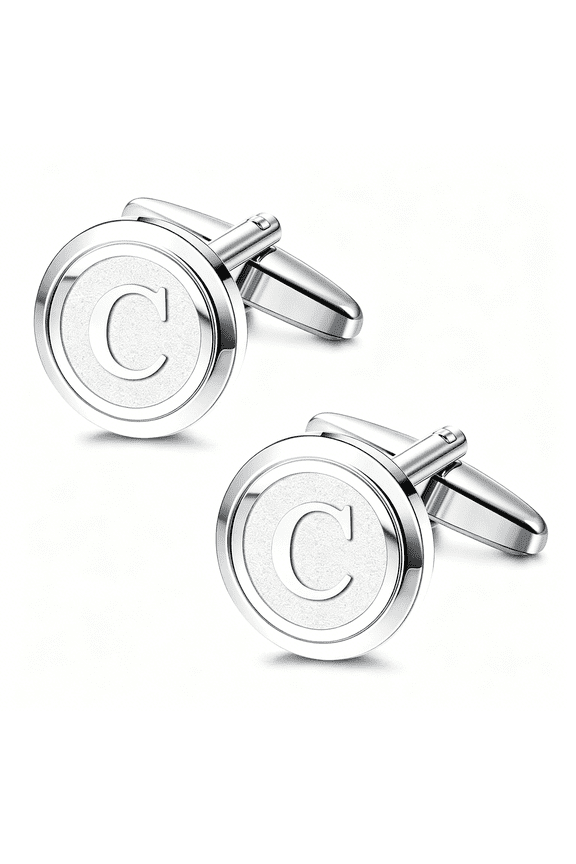 Initial Gold Cufflinks for Men Gold Cuff Links Personalized Copper Cufflinks Letter Cufflinks Gift for Groom Husband Father