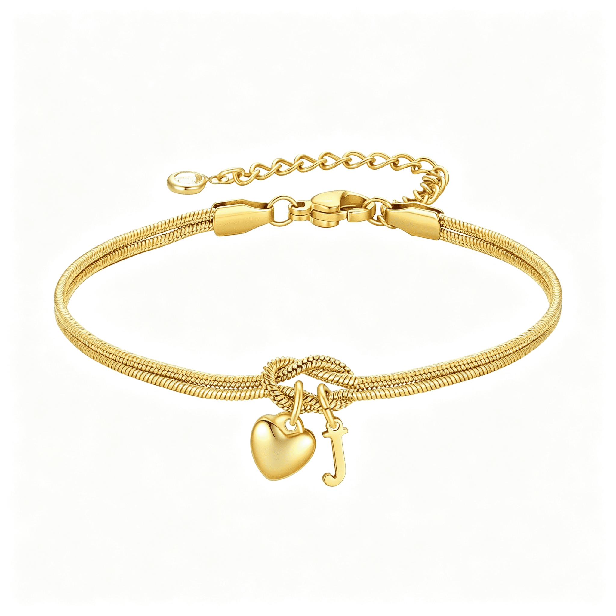 DESIGNICE Initial Knot Bracelets for Women-Gifts for Kids Girls,18K ...