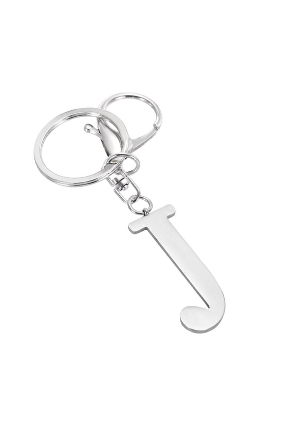 Initial Letter Keychain Metal Alphabet Women Girls Gift Key Chain Charm Letter J Key Accessories Initial Keychain