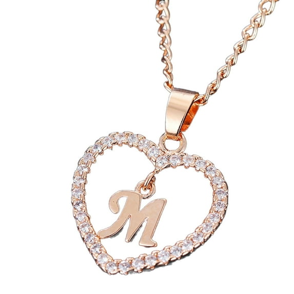 DESIGNICE Initial Necklace for Women,Personalized gold Initial Necklace for Women,Subtle Dainty Necklace,Classic Initial Necklace for Every Wardrobe,M