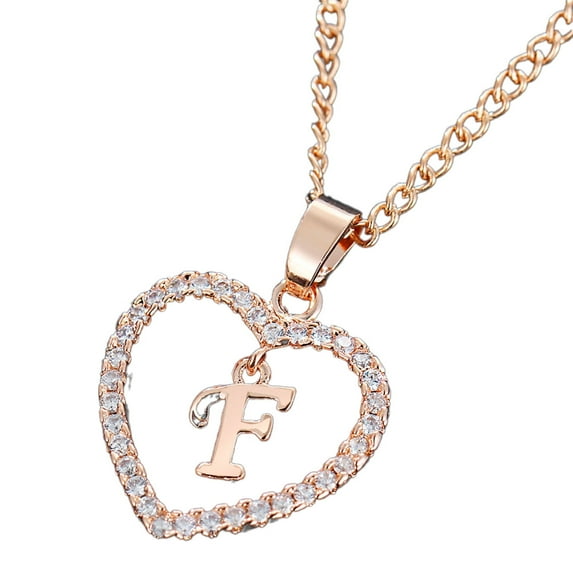 DESIGNICE Initial Necklace for Women,Classic gold Initial Necklace for Women,Elegant Dainty Necklace,Perfect Initial Necklace for Gifting,F