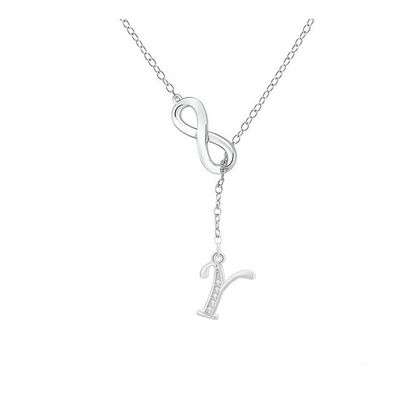 DESIGNICE Initial Necklaces for Women,Delicate Sparkling Silver Initial Necklace for Women,Feminine Light Dainty Necklace,Personalized Initial Letter Pendant,Y