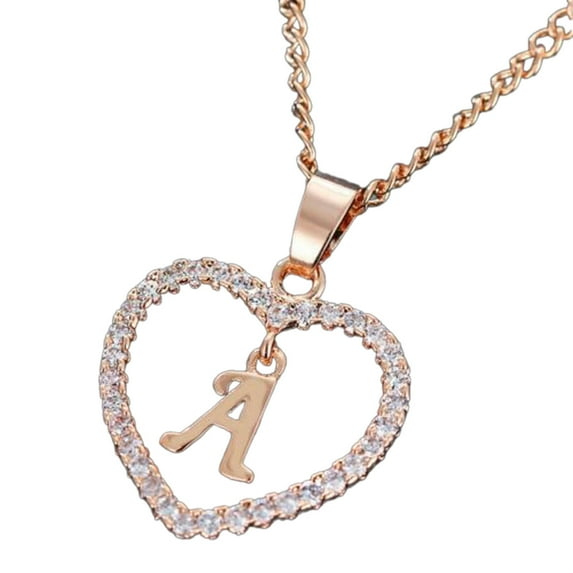DESIGNICE Initial Necklaces for Women,Elegant Gold Initial Necklace for Women,Sparkling Dainty Necklace,Personalized Initial Necklace for Daily Elegance,A